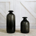 Modern Art Deco Smoky Grey Glass Tall Flower Vase for Wedding Decoration Handmade Tabletop Arrangement MegaBDM