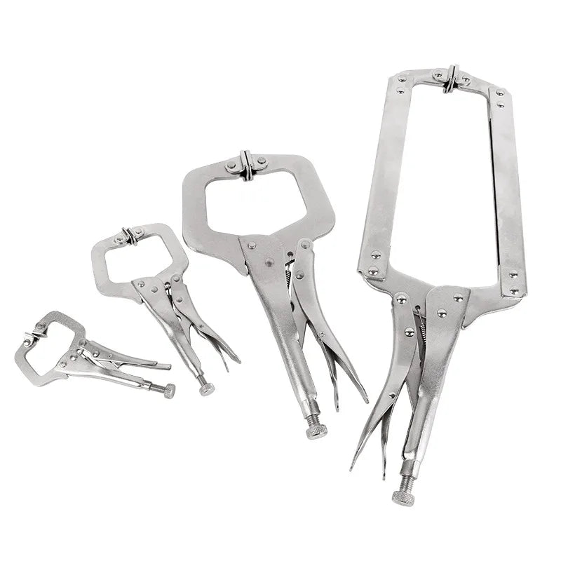 Locking C Clamp Set Heavy Duty Face Clamp CRV Nickel Plated C-Pliers Welding Clamps Set
