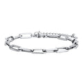 DIY logo Metal Tags Bracelet Stainless Steel Link Chain Bracelets for Men