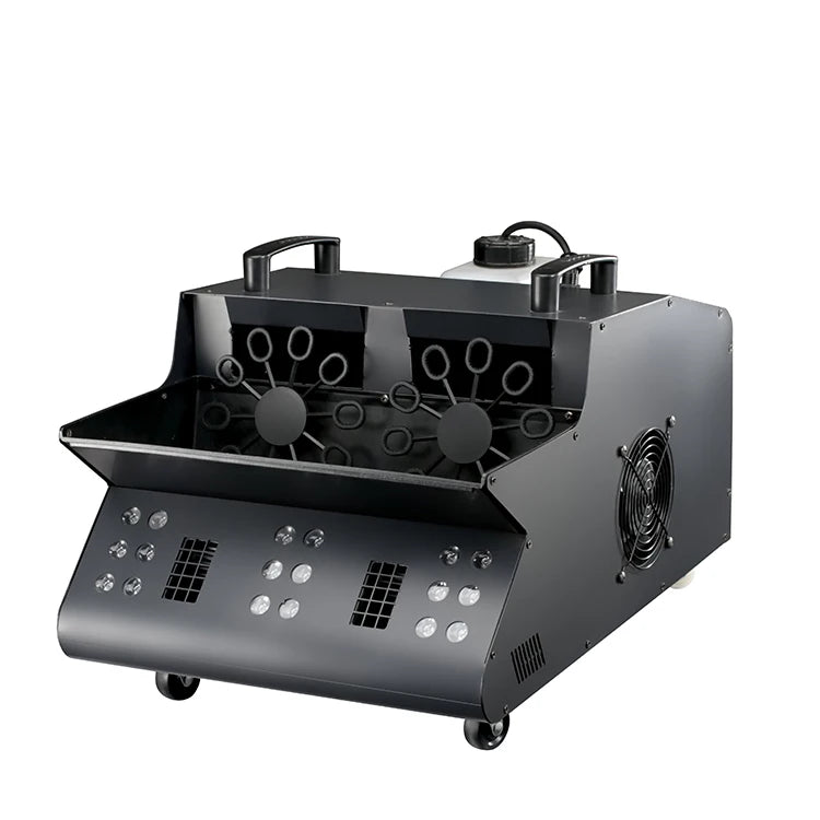 1500W Bubble Machine Dual Wheel Fog Machine 18X3W Rgb Colorful Smoke Bubble Machine for Party
