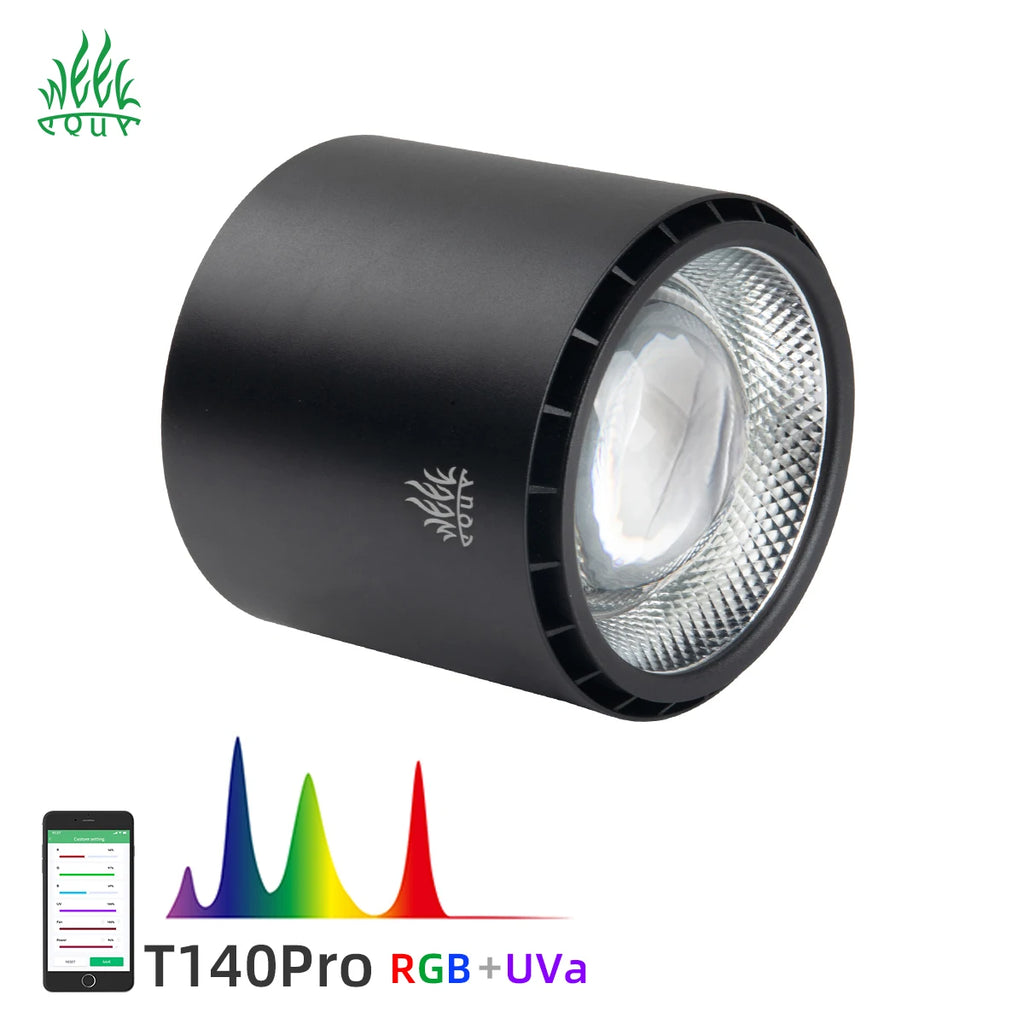 WEEK AQUA Aquarium Lighting Freshwater Fish Tank Lights Led Full Spectrum RGB UV APP Control T140Pro Aquarium Lights