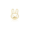Creative Design Gold Plated Rabbit Stud Earrings Cute Ins Style Ladies Gift Party Wholesale