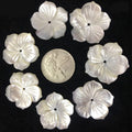 Mother of Pearl Product Fine Quality White Shell Flower Fashion Women Jewelry Accessories Material