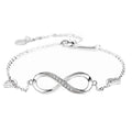 GT07 Adjustable 925 Sterling Silver Christmas Gift 8 Design Fine Jewelry Infinite Love Symbol Charm Infinity Bracelet for Women