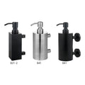 Low Price Black Bathroom Shower Soap Dispenser Metal Wall Shampoo Sink Mounted Dish Soap Dispenser for 500Ml Glass Bottles