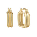 Nagosa Dainty 18k Gold Vermeil Jewelry Wholesale 925 Sterling Silver Chunky Geometry Huggie Hoop Earrings