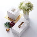 Nordic Style Natural Marble Square Tissue Paper Box Hotel Restaurant Paper Towel Rack Marble Marble Stone Tissue Box Holder