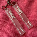 3D Soft Clear Silicone Label Rubber Hang TagEco-friendly Transparent PVC Rubber Swing Tag With Handle