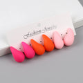 New Droplet Shaped Cute Waterdrop Earrings Colorful Frosted Sweet Girl Gift Candy Color FS Acrylic Stud Earrings 3pcs/Set