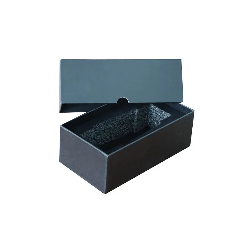 Matt Black Recyclable Cardboard Lid and Base Packaging Paper Box Custom Logo With Insert