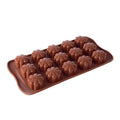 15 Grid Flower Shape Moldes De Silicona Para Chocolate Silicone Chocolate Ice Candy Cookies Cake Baking Chocolate Mold