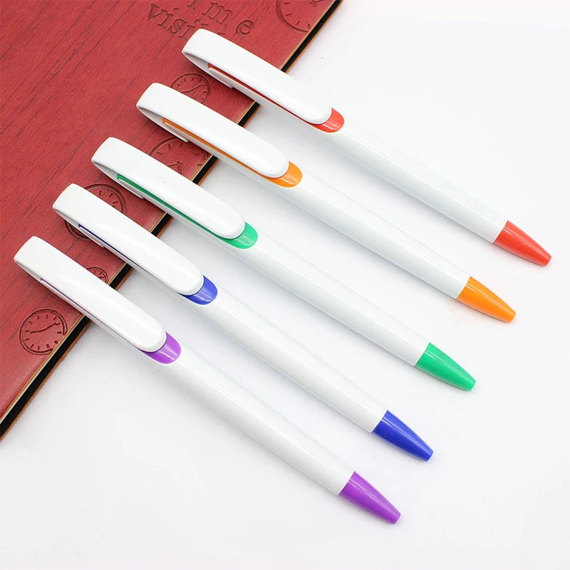 Wholesale Advertising Promotional Plastic Ballpoint Pen Custom Logo Sports Body 1.0mm Writing Width Environment-protective Ink