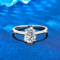 Classic Oval Moissanite Ring for Women 925 Sterling Silver Party Wedding Jewelry