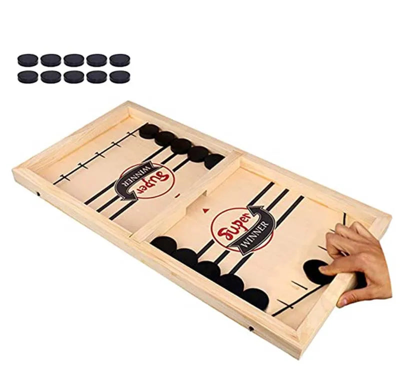 Wholesale Party Accessories Wooden Foosball Winner Sling Puck Game Board