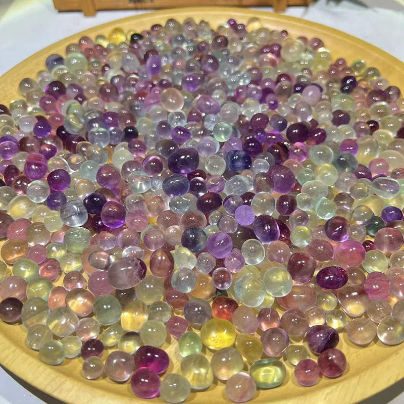 Wholesale Natural Candy Fluorite Small Tumble Healing Crystal Quartz Mini Gravel for Decoration