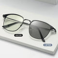 2023 Newest Men Metal Fashionable Blue Light Blocking Intelligent Discoloration Photochromic Optical Glasses Sunglasses