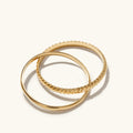 DG Fine Jewelry Minimalist 18K Gold-plated Stainless Steel Certified Trendy Stacked Wear Double Ring for Women