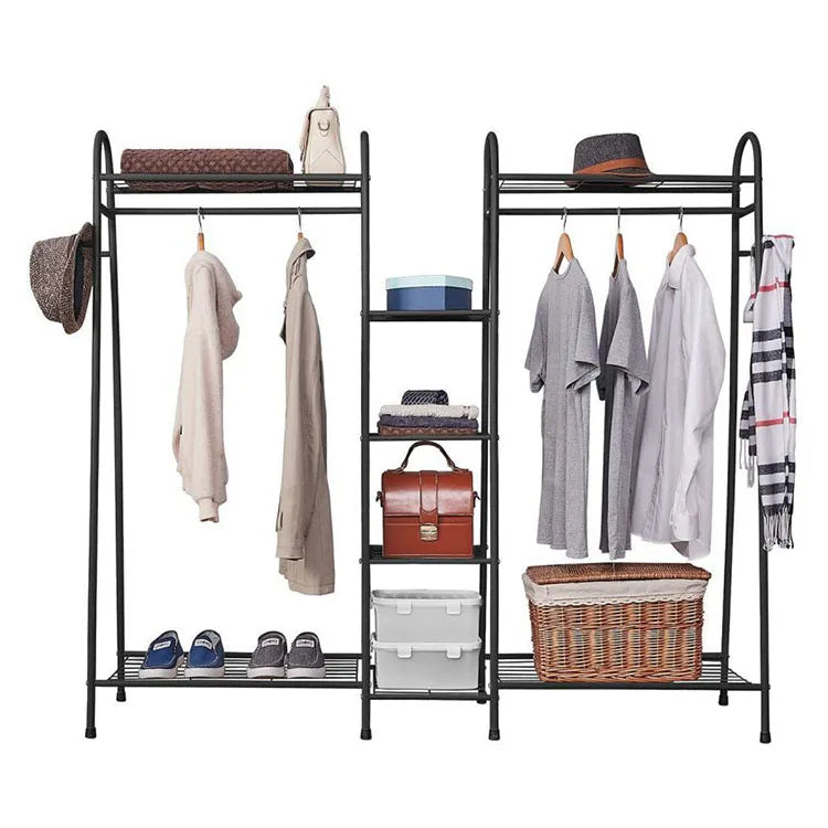 Modern Multifunctional Metal Coat Rack with Bag Storage Living Room and Bedroom Home Furniture for Multifunctional Use