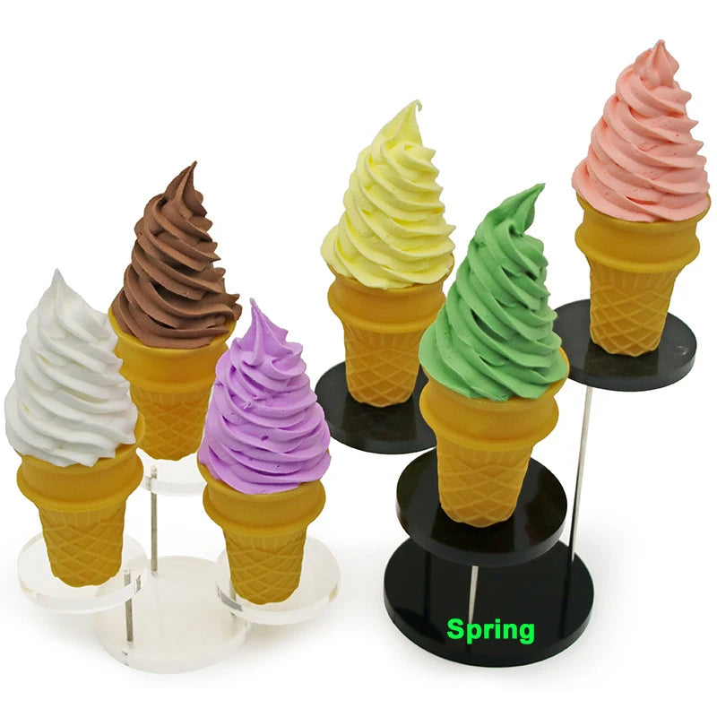 Fashion Cartoon Sandwich Simulate Customized Ice Cream Photography Film Props Funny Pvc Keychain