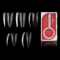 504pcs/Box Nail Supplies Soft Gel XL Coffin Stiletto Half Cover Gel X Nail Tips Stiletto French Nail Tips