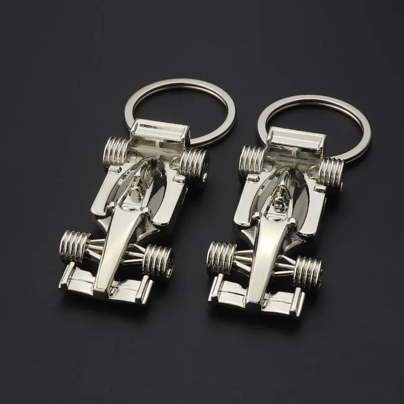 F1 Keychain Racing Activity Gift Personality Pendant Key Buckle Car Key Chain Men's Jewelry Keyring Silver Color Can Be Engraved