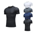 Men's Compression Short Sleeve T-Shirts Breathable Functional Fitness Quick Dry Running Shirts