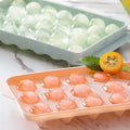 18 Cavities PP Plastic Diamond Ice Maker Frozen Ice Cube Tray with Lid