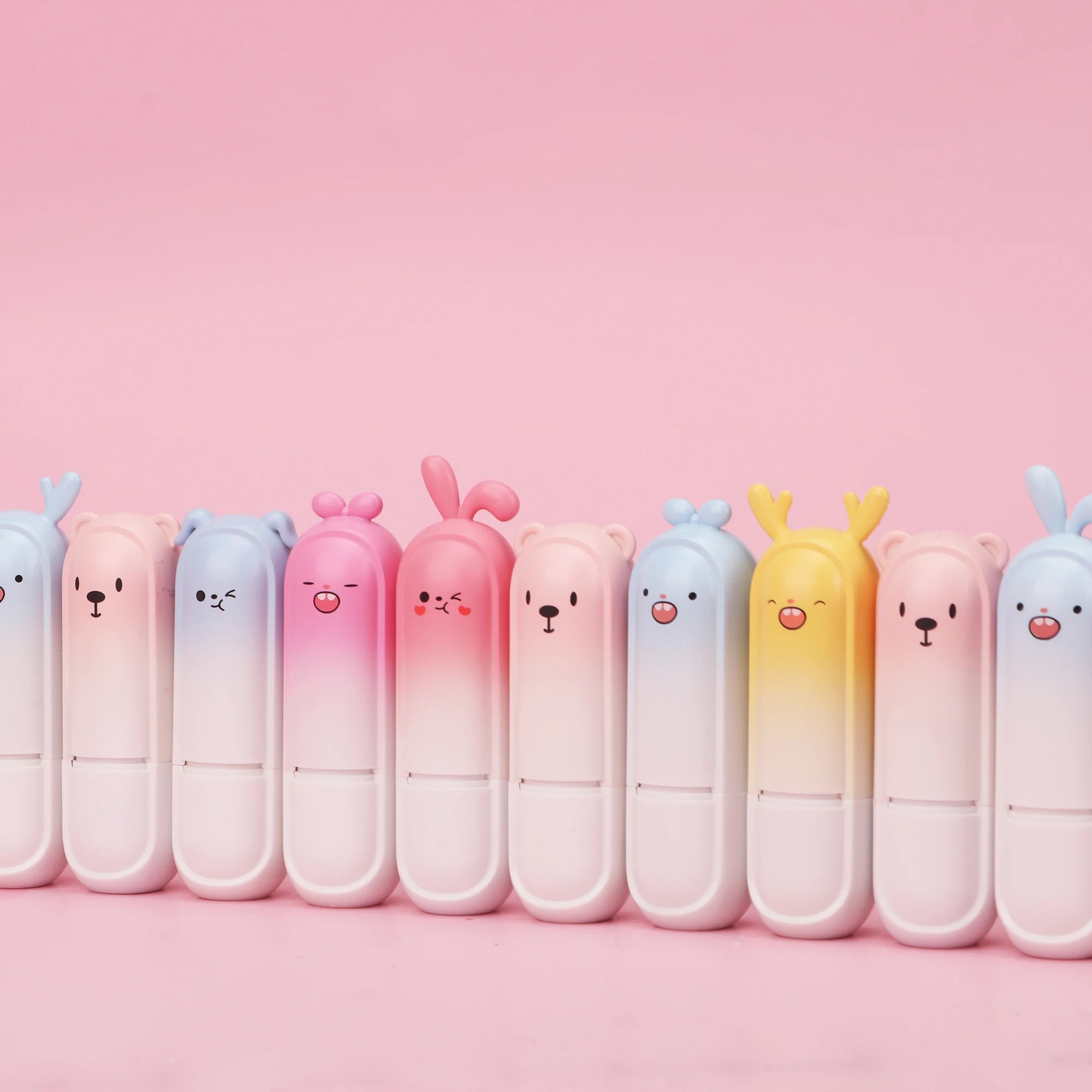 Kawaii Emo Unique Design Lip Balm Custom logo Fruit Lip Balm Private Label Moisturizing Sun Screen Chapstick Lip Care