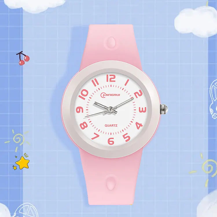 Mingrui Quartz Watch Children's Waterproof Watch Kids Gift Cute Flower  Dial  Factory Price 3 Hands Wristwatch