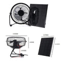 BUHESHUI 6V Solar Powered 4.5W Panel Iron Fan 6 Inch USB Cooling Ventilation for Home Office Outdoor Travel Fishing
