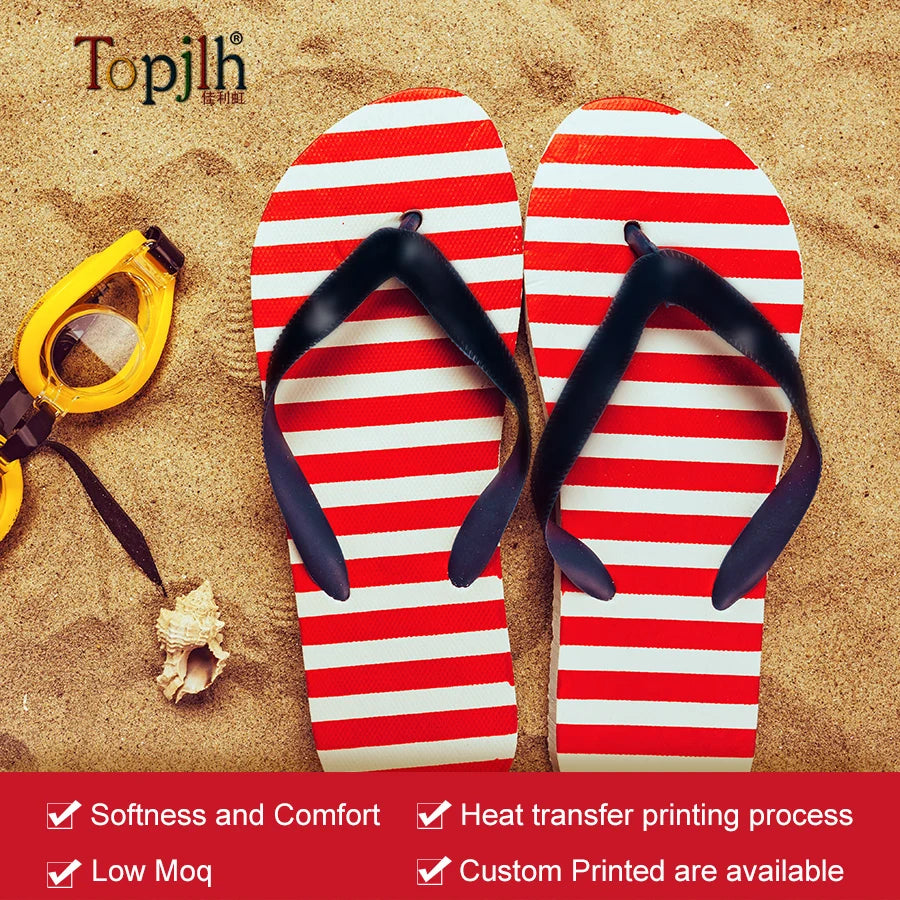 Topjlh Sublimation Flip Flop Blank for Heat Press | Custom Photo Transfer Printing EVA Sandals