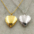 18K PVD Gold Fashion Love Women Gold Jewelry Photo Box Openable Stainless Steel Heart Necklace
