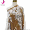 2022 Good-quality African White Lace Embroidered Sequins Beaded Bridal Dress Wholesale French Lace Tulle Sequence HY1657-4