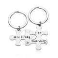 Discount Hand Polish Stainless Steel Holder Split Key Ring Accessories Puzzle Keychain for Lovers