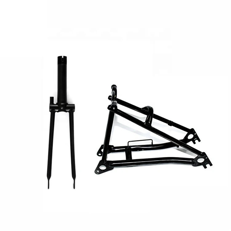 Customized Color 16-Inch Road Bicycle Titanium Folding Bike Frame with Suspension Rear Triangle Front Fork