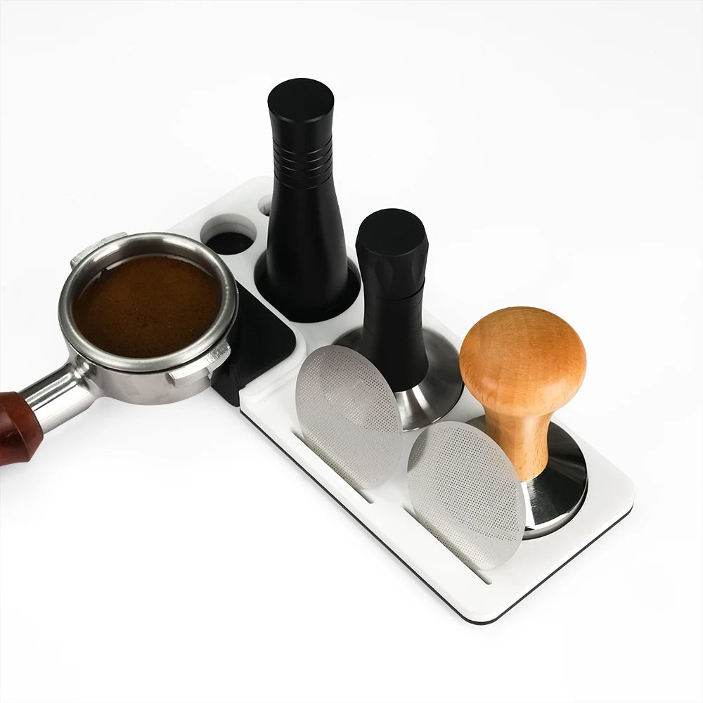 1PCS Hot Selling Espresso Tamping Mat Acrylic Coffee Tools Storage Mat Coffee WDT Tool Station Coffee Tamper Puck Screens Holder