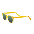Fashion Vintage Yellow Frame Sunglasses Green Acetate Sunglasses Glasses