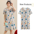 Womens Silky Satin Sleepwear Button Down Nightshirt Boyfriend Sleep Shirt Short Sleeve Dresses White Nightgown Silk Pajamas
