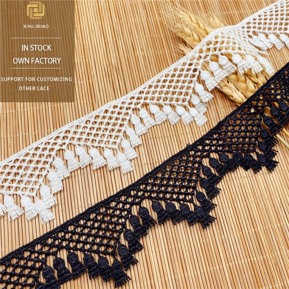 Barcoded Polyester Embroidery Decorative Lace for Clothing Home & Children's Accessories Soft & Durable for Shoes & Bags