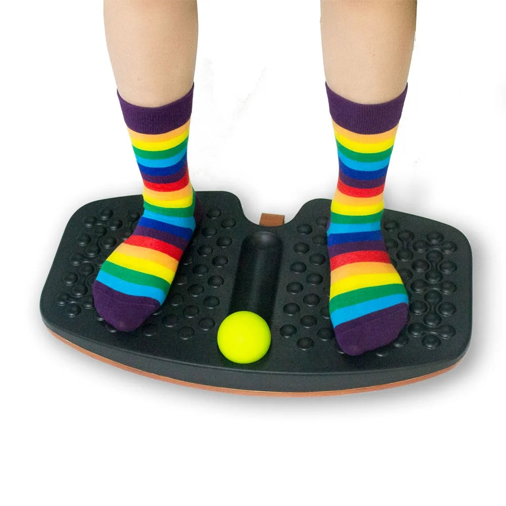 Hot Sale Wooden Wobble Balance Board Standing Desk Balance Boards With Massage Ball