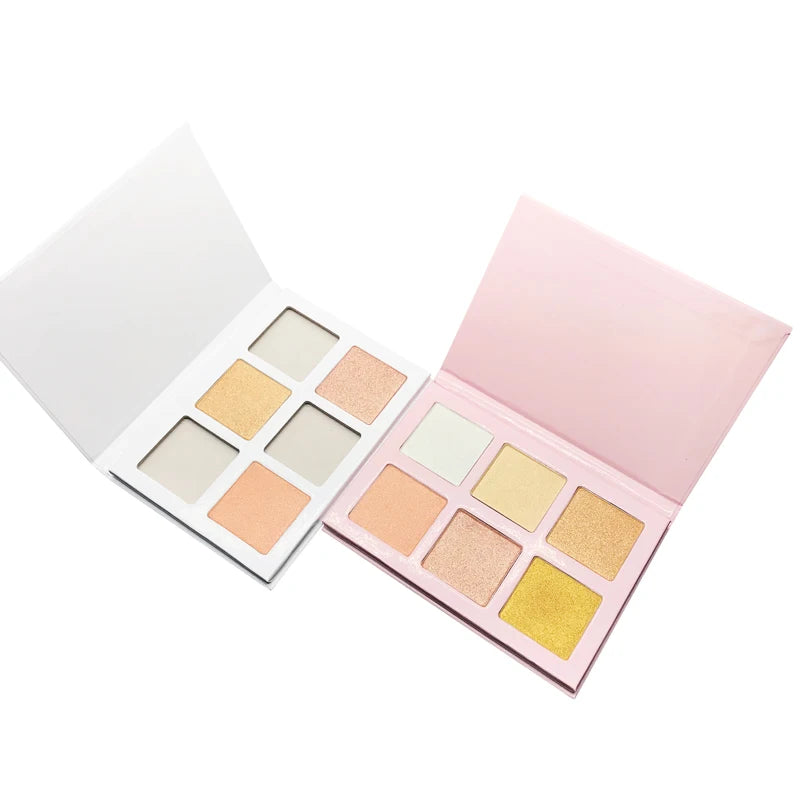 Private Label Pressed Highlighter Makeup 6 Color Makeup Contour Palette Blusher Palette Cosmetic Palette