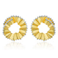 Lotus Fun Lotus Fun Fashion Trend 2025 Pencil Shavings 925 Sterling Silver Stud Druzy Earrings Fine Jewelry for Women