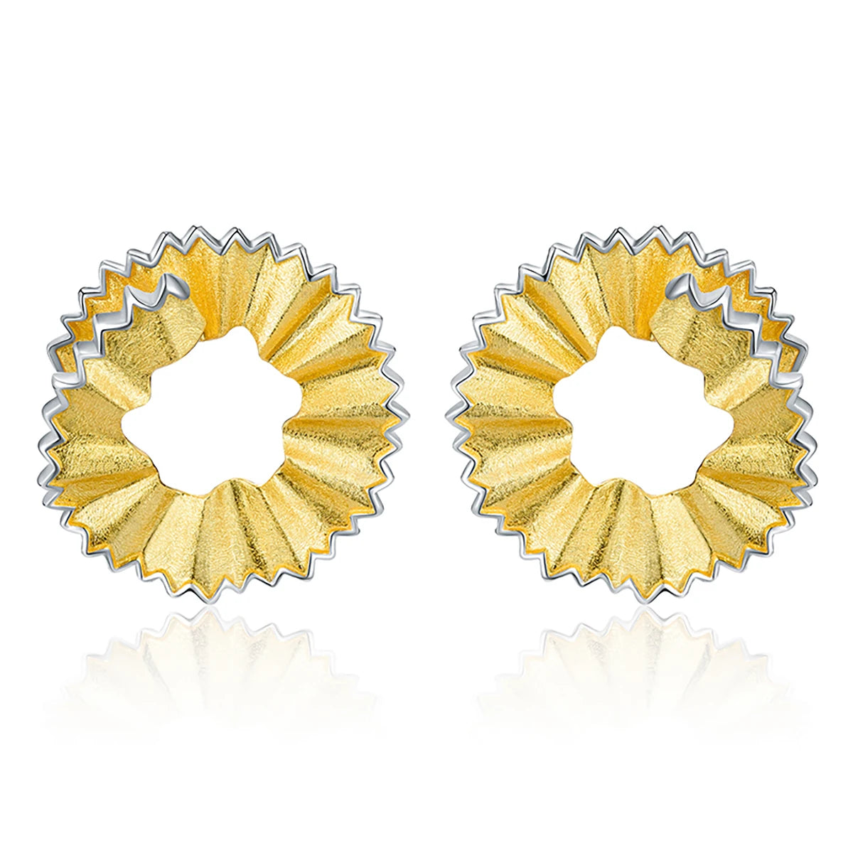 Lotus Fun Lotus Fun Fashion Trend 2025 Pencil Shavings 925 Sterling Silver Stud Druzy Earrings Fine Jewelry for Women