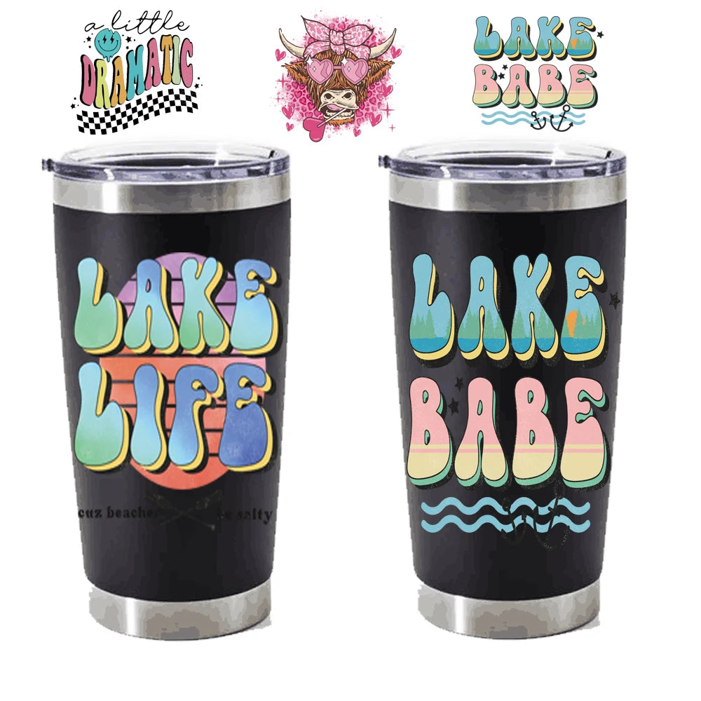 Personalized 20oz Tumblers Packing Label UV  Cup Wrap Transfers Spring Logo Sticker Printing Transfer Printing Category