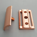 Dishi Rose Gold Zinc Alloy Thick Solid bar Plate Gold Safety Razor Blades Razors Men's Shaving Razor Head