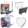 White Blank Sublimation Heart Round square Rectangle Stone Mix Size Crafts Plaque Wholesale Sublimation Rock Slate Photo Slate