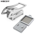 Stainless Steel Manual Press French Fry Slicer No-Slip Suction Carrot & Potato Cutter Metal Manual French Fries Slicer