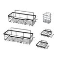5 Pack Self Corner Racks Wall Mounted Shower Caddy Storage Basket Bathroom Metal Organizer