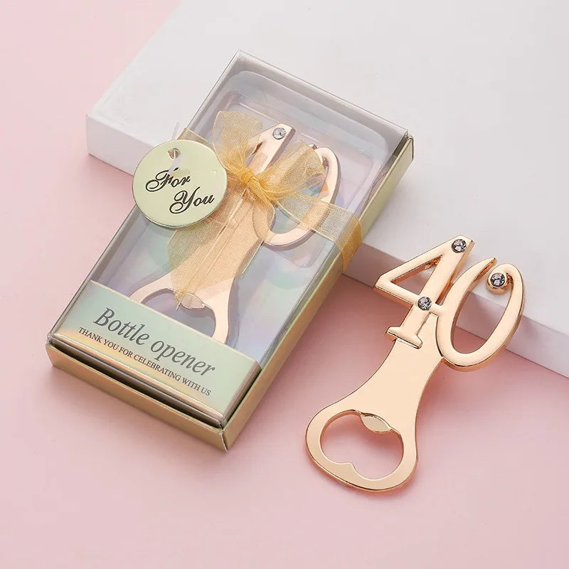 Custom Company Logo Beer Bottle Opener Novelty Party Gift Bar Accessory New Number Medal Design