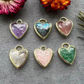 Wholesale Natural Crystal Heart Amethyst Pendant DIY Instagram Popular Style Clavicle Chain